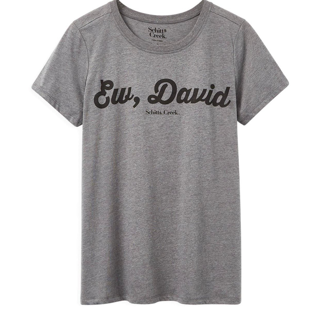 Torrid 1 (1X) Schitts Creek Ew, David! Slim Fit Graphic Crew Neck Tee Tshirt New